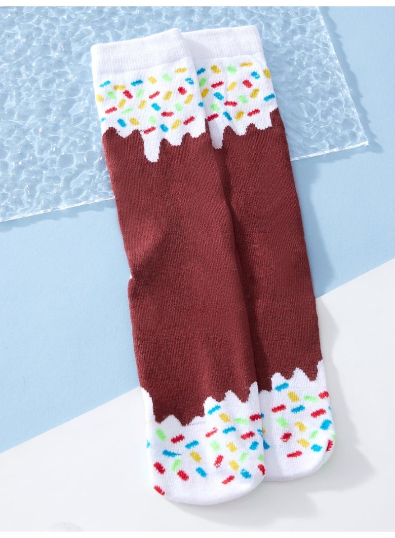 Ember and You Chocolate ice cream socks (one pair per box) - Image 4